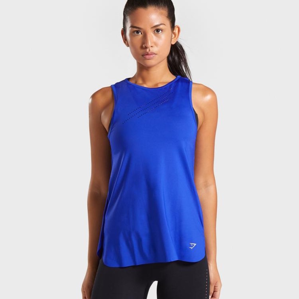 Gymshark Laser Cut Tank- Blue 🦈